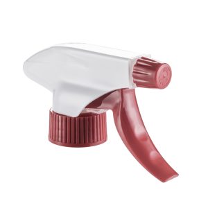 red and white spray nozzle