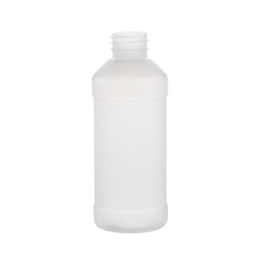 White bottle with screw lid opening