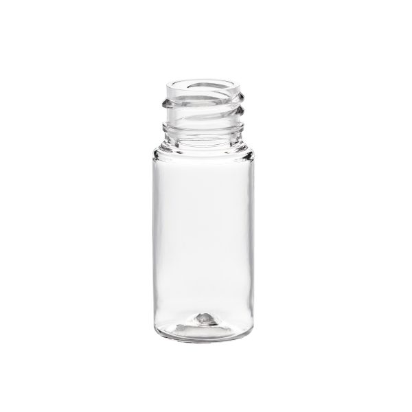 Clear plastic vial