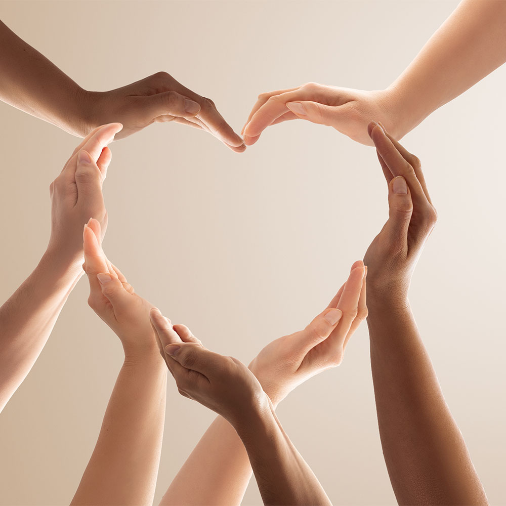 Hands making a heart shape.