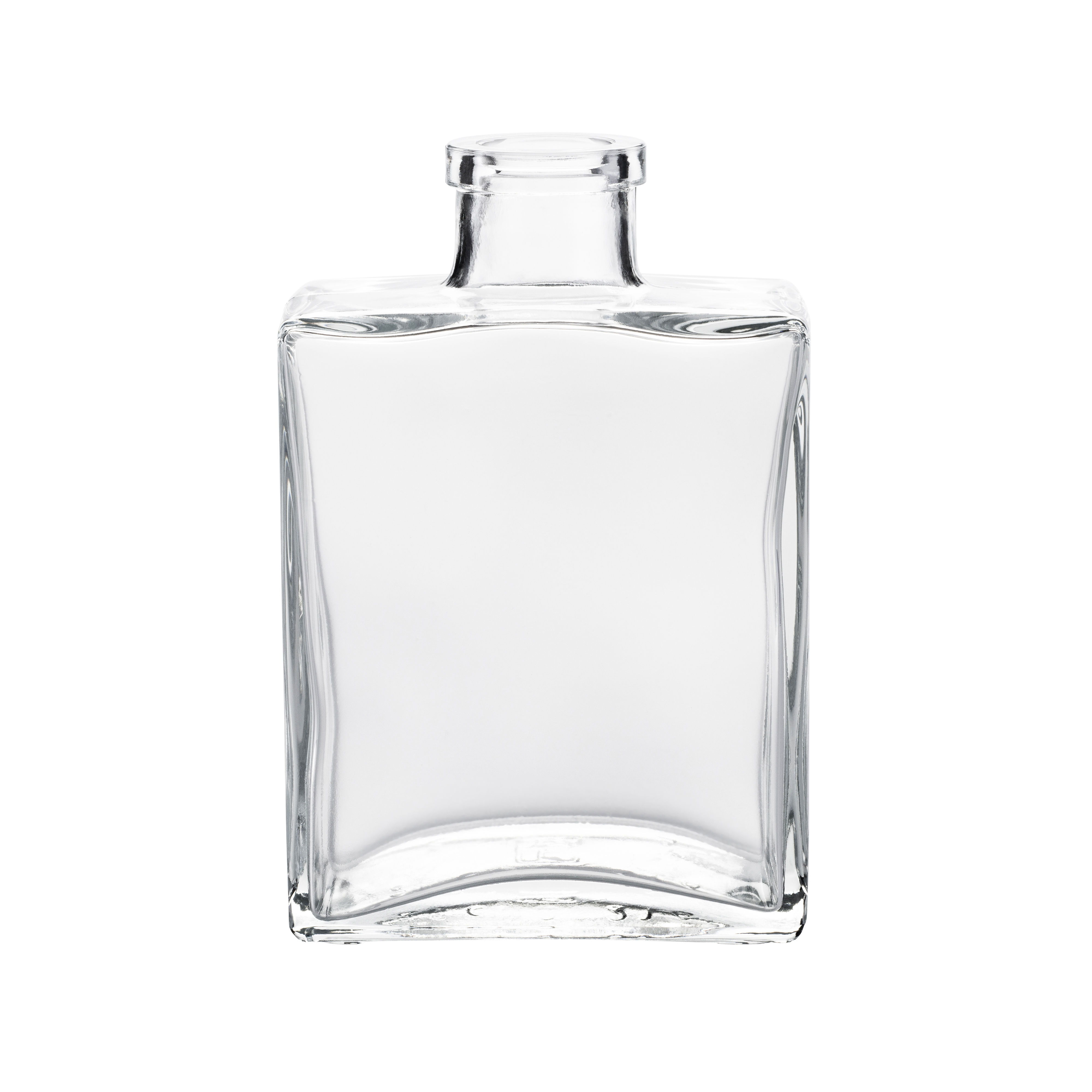100ml Capri Clear Glass Rectangular Diffuser Bottle (cork neck) - FULL