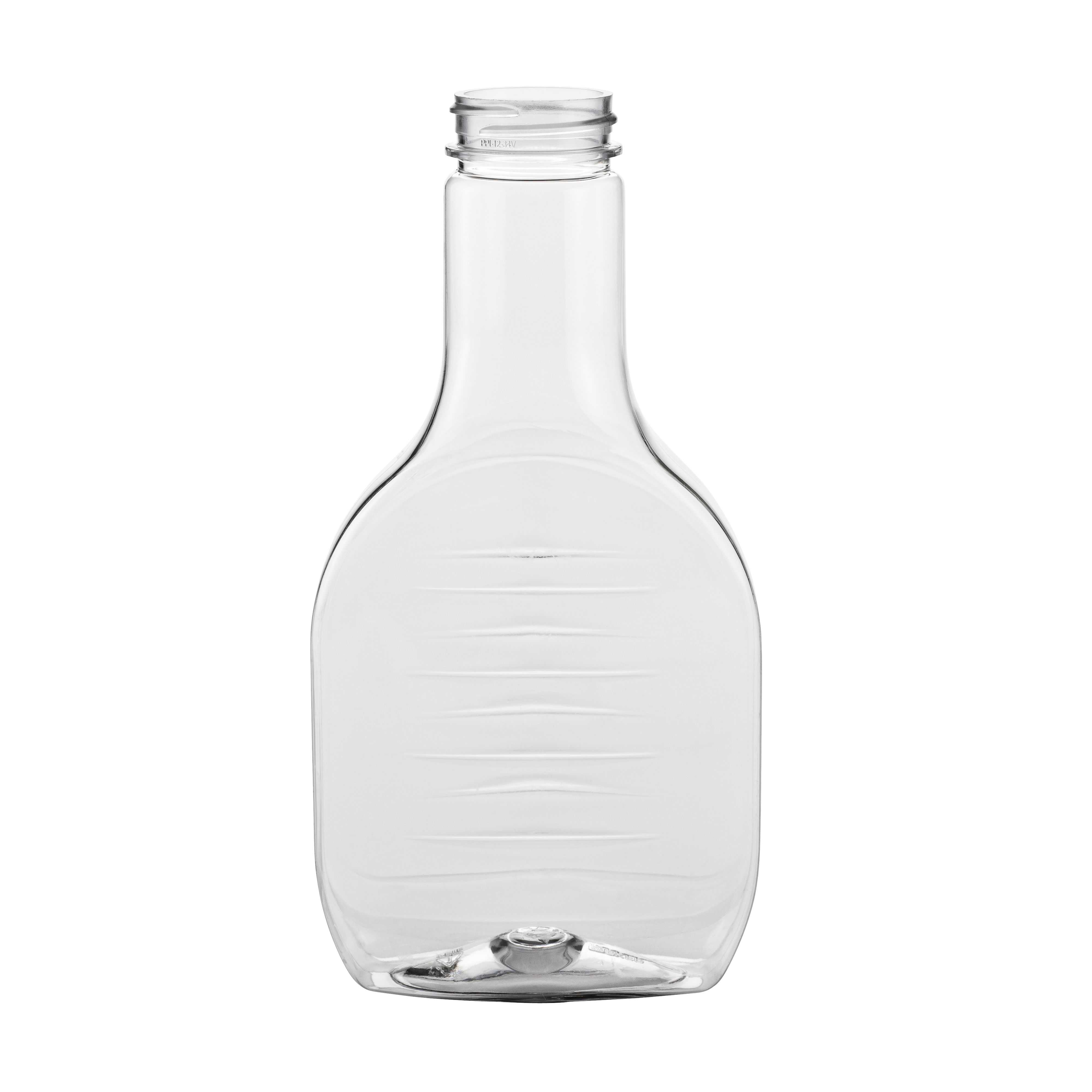 16 oz Clear PET Salad Dressing Bottle, 38 mm