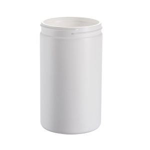 Whiter container with screw top for lid