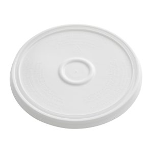 HDPE Round Pail Lid, 1 gallon, White, Pry-off